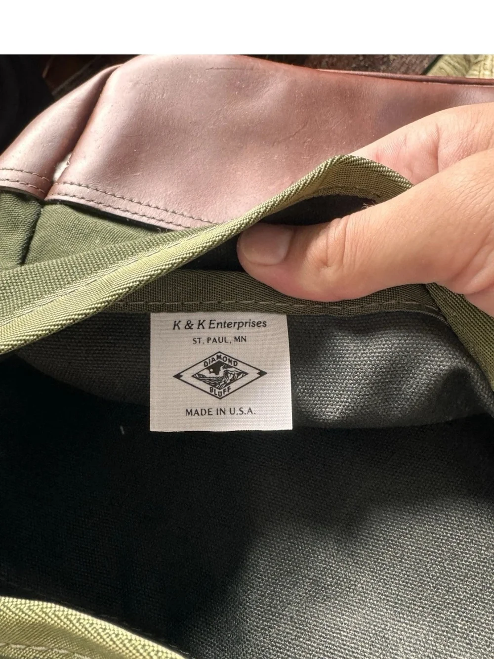 Vintage Diamond Bluff Canvas & Leather Field Bag Deadstock w/ Tags NWTF USA Made